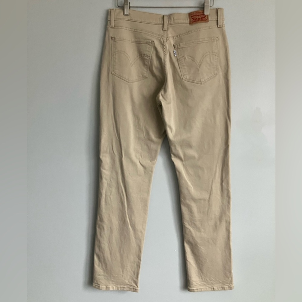 LEVI’S Tan Straight Leg High Rise Stovepipe Jeans Size 8 - Picture 5 of 13
